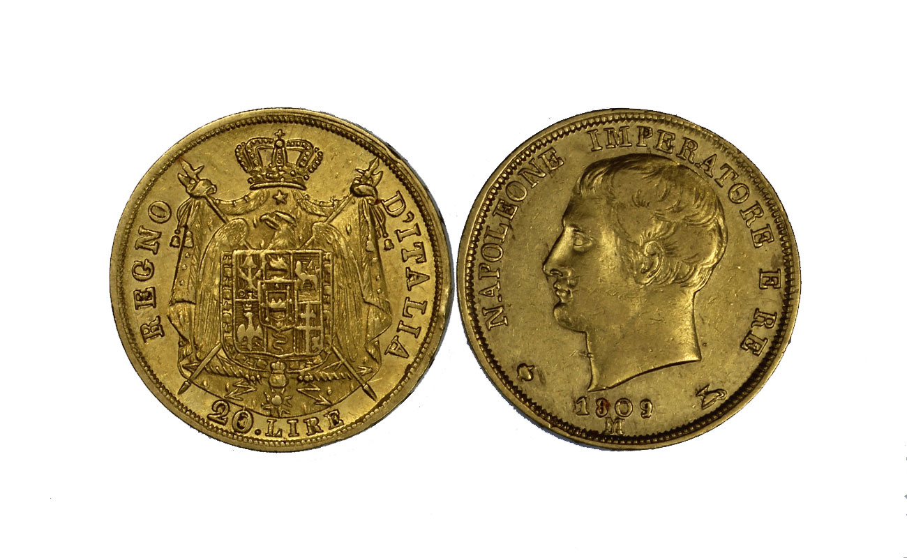 Napoleone imperatore e re - 20 Lire gr. 6.45 in oro 900/