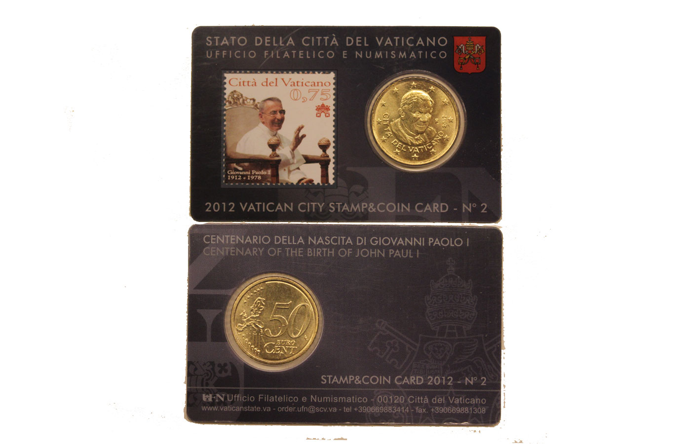 Papa Benedetto XVI - Stamp & coincard n 2