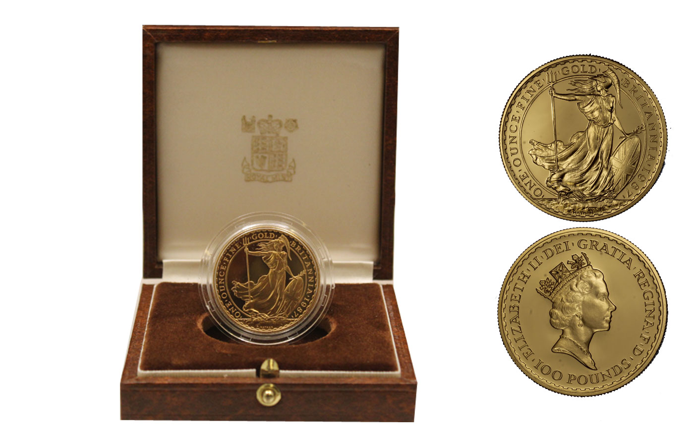 "Britannia" - Regina Elisabetta II -  100 Pounds gr. 34,05 in oro 917/ - In conf. originale