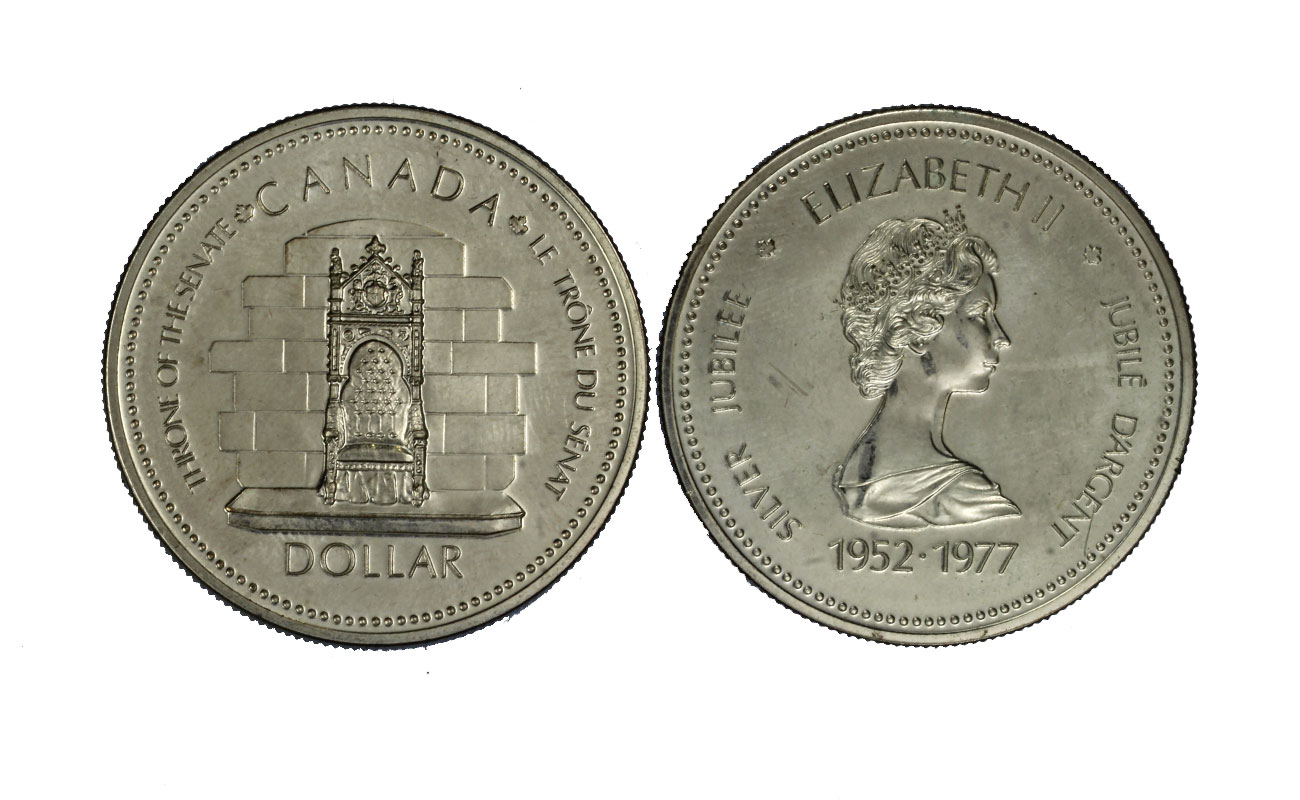 "Giubileo D'argento" - Regina Elisabetta II - Dollaro gr. 23,32 in arg. 500/ 