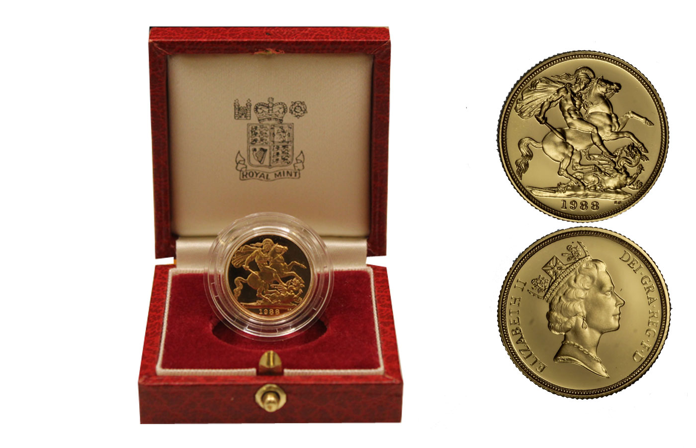 Regina Elisabetta II - Sterlina in gr. 7,98 in oro 917/ - In conf. originale