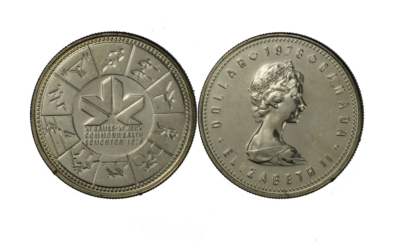 "XI Giochi del Commonwealth" - Regina Elisabetta II - Dollaro gr. 23,32 in arg. 500/ 