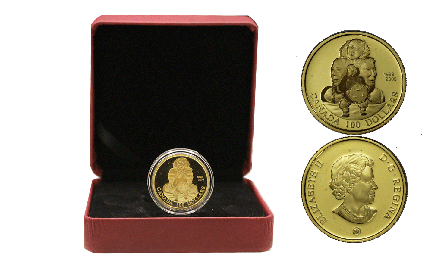 "Cultura Nunavut" - 100 Dollari gr. 13,33 in oro 585/ - In conf. originale