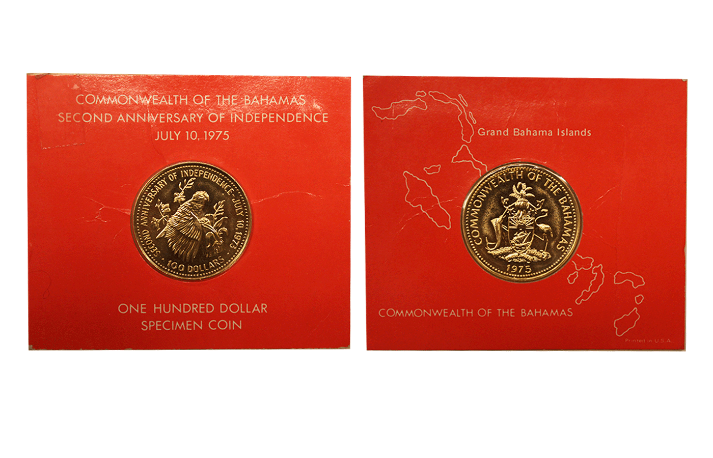 "Indipendenza" - 100 Dollari gr. 18,01 in oro 500/ - In coincard