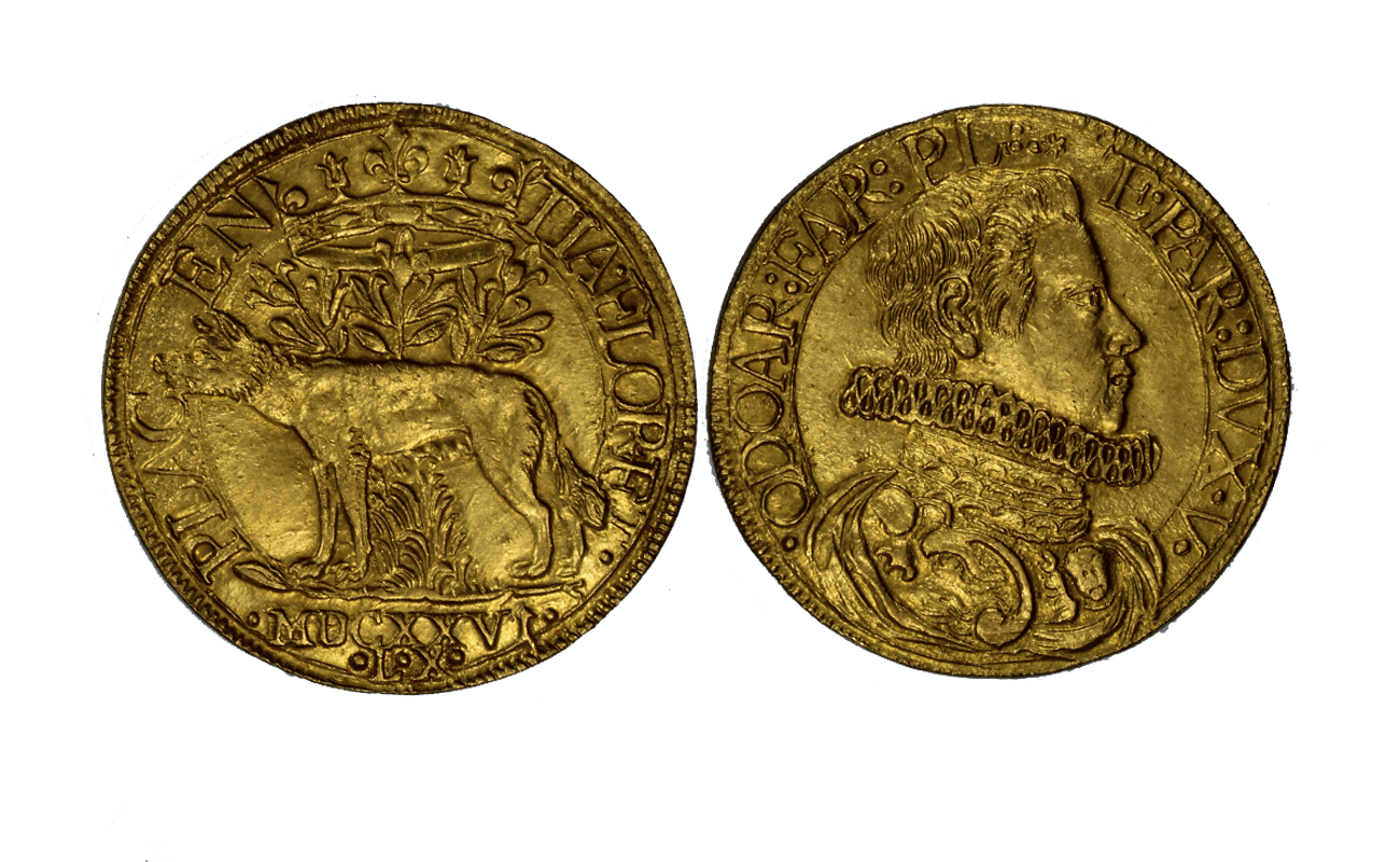 Duca Odoardo Farnese - Quadrupla gr. 13,09 in oro 