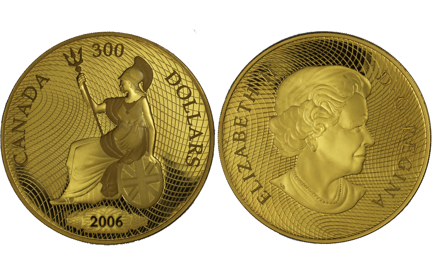"Banconote canadesi: Shinplaster del 1900" - Regina Elisabetta II - 300 Dollari gr. 60,00 in oro 583/   - PREZZO SPECIALE!!