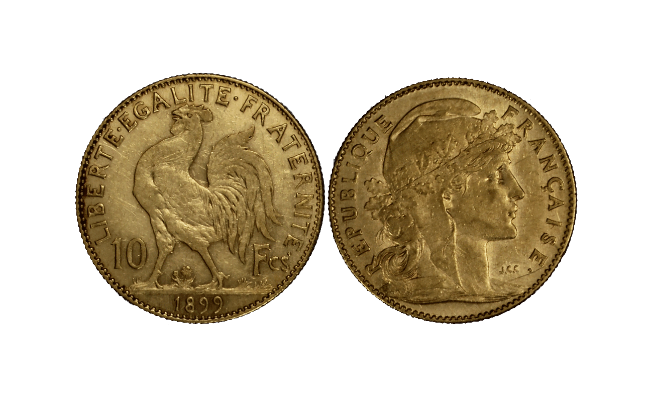 "Galletto" - 10 Franchi gr. 3,22 in oro 900/