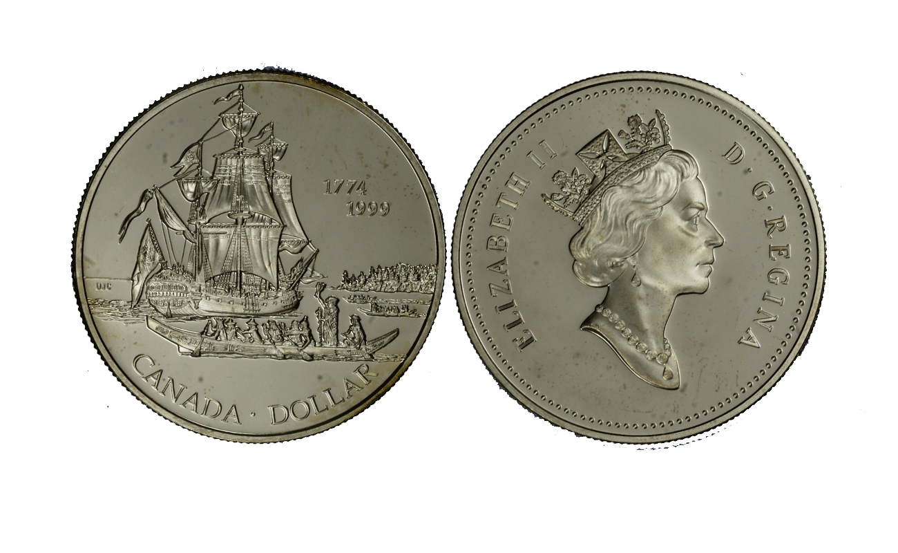 "225 Spedizione di Juan Jos Prez Hernndez" - Regina Elisabetta II - Dollaro gr. 25,18 in arg. 925/