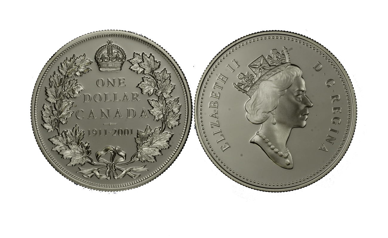"100 Del dollaro d'argento" - Regina Elisabetta II - Dollaro gr. 25,18 in arg. 925/