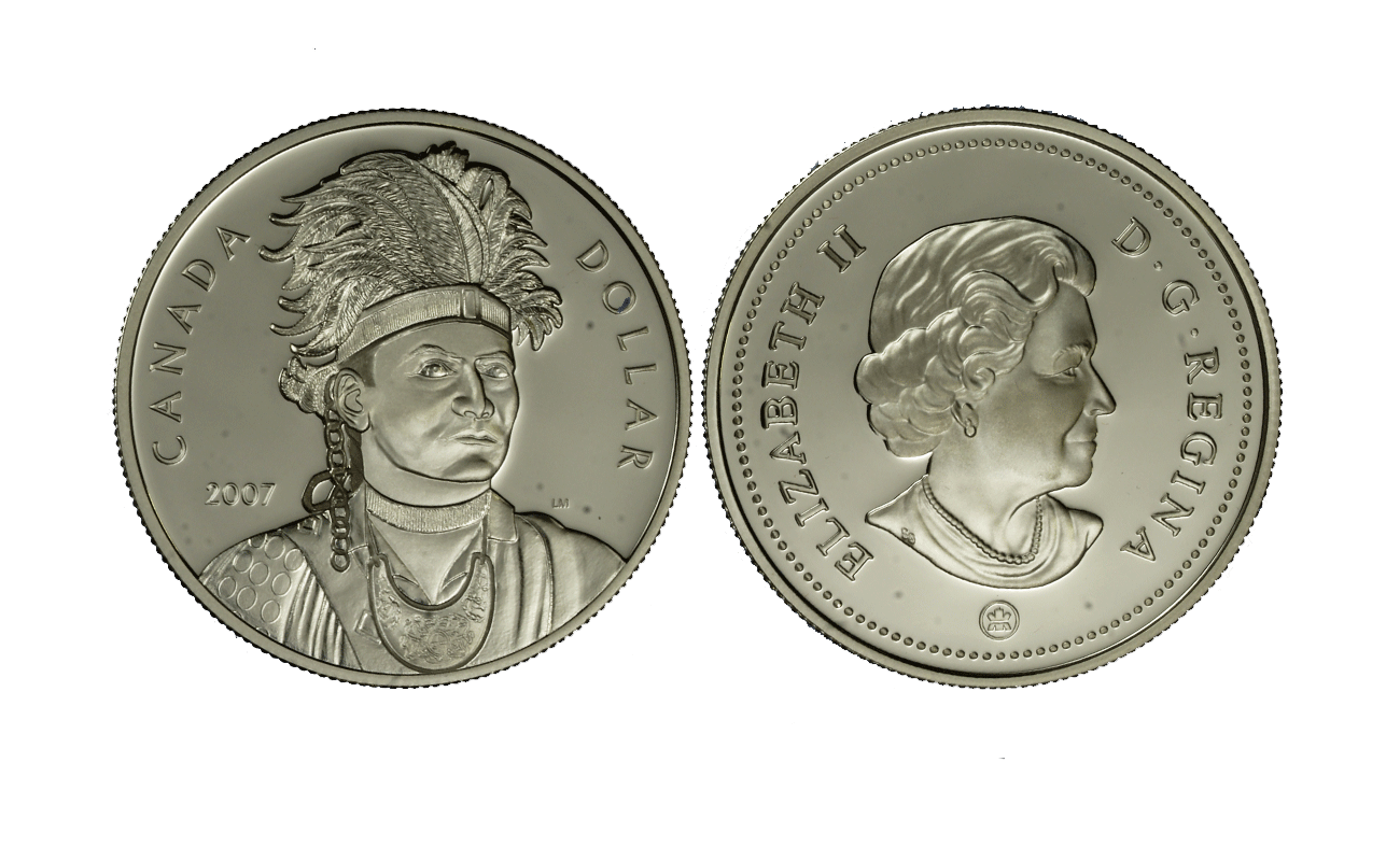 "Thayendanegea" - Regina Elisabetta II - Dollaro gr. 21,17 in arg. 925/