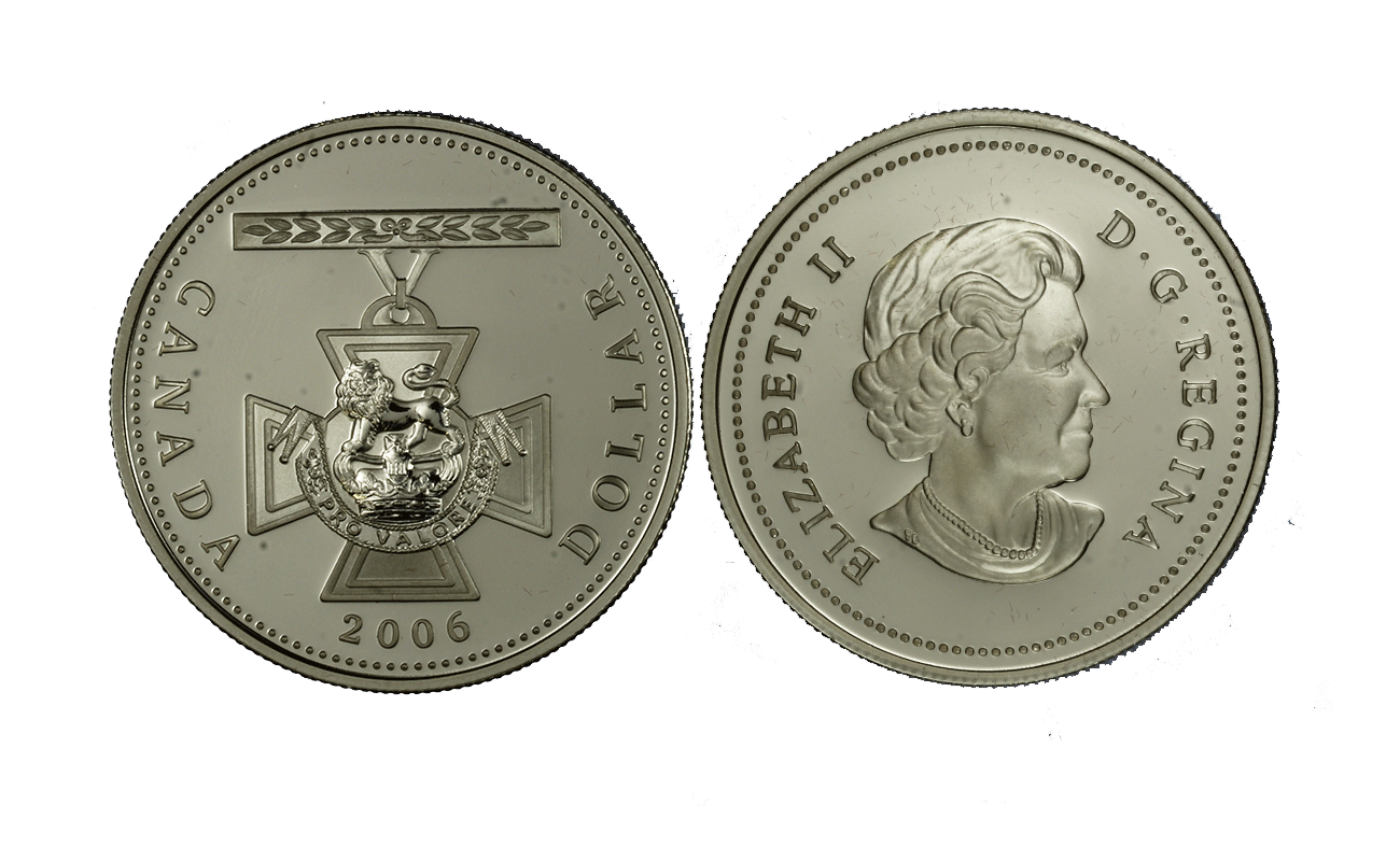 "150 Victoria Cross" - Regina Elisabetta II - Dollaro gr. 25,18 in arg. 999/