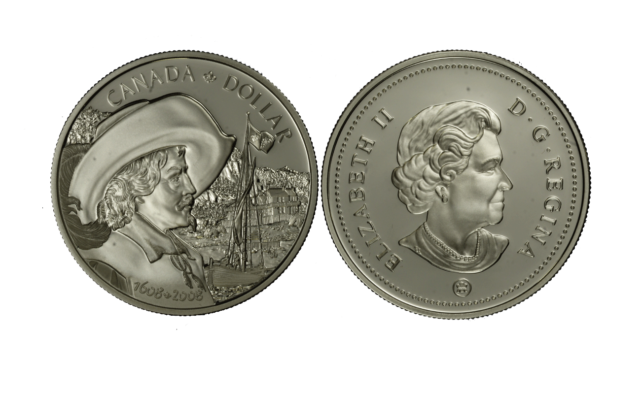 "400 Quebec" - Regina Elisabetta II - Dollaro gr. 25,17 in arg. 999/