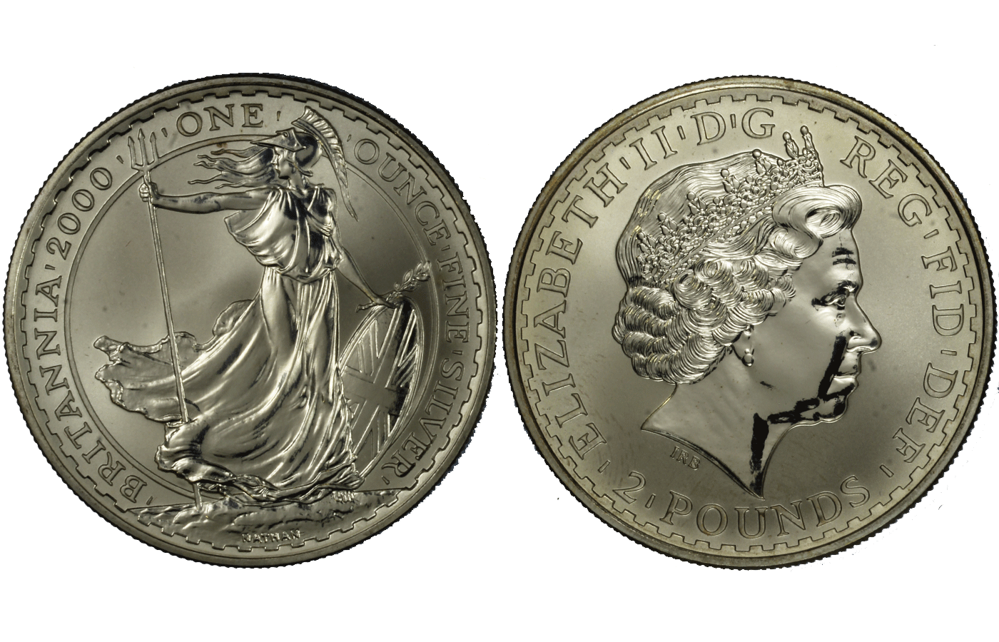 "Britannia" - Regina Elisabetta II - Oncia gr. 32,45 in arg. 958/