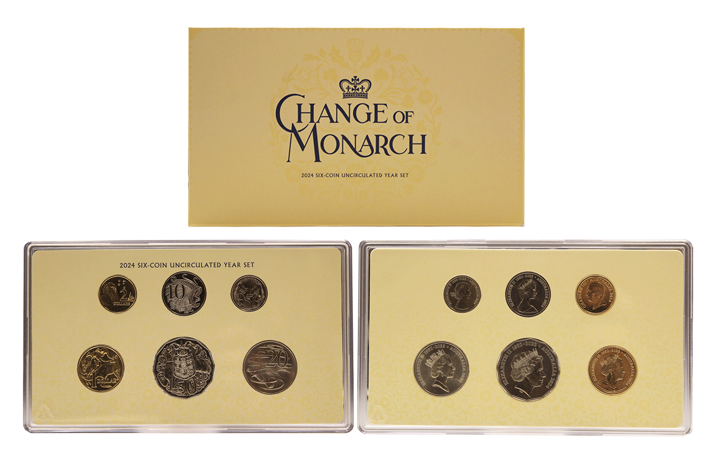 "Change of monarch" - Elisabetta II e Carlo III - Serie divisionale - In conf. originale