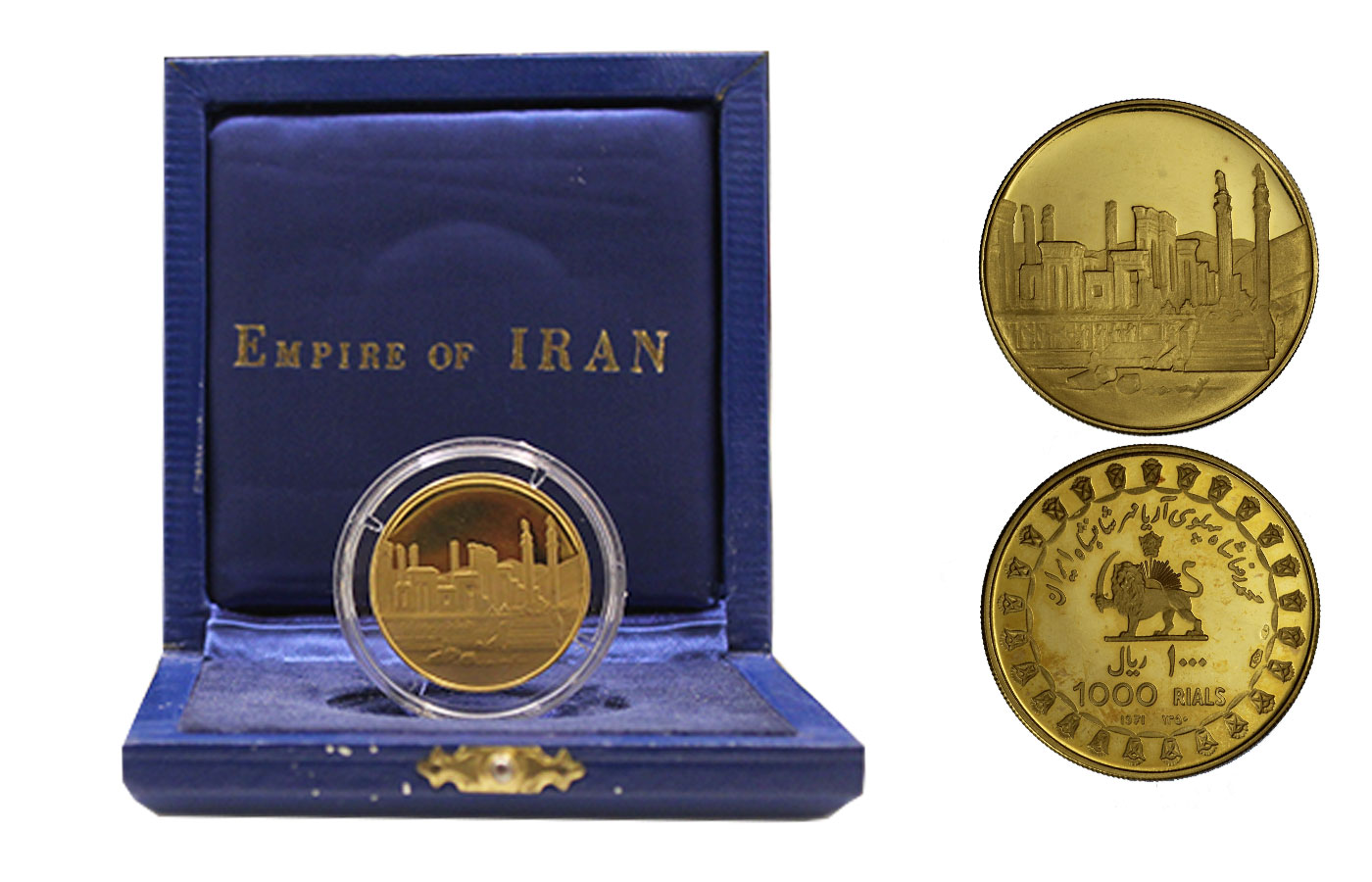 "2500 Impero Persiano" - 1000 Ryals gr. 13,03 in oro 900/ - In conf. originale