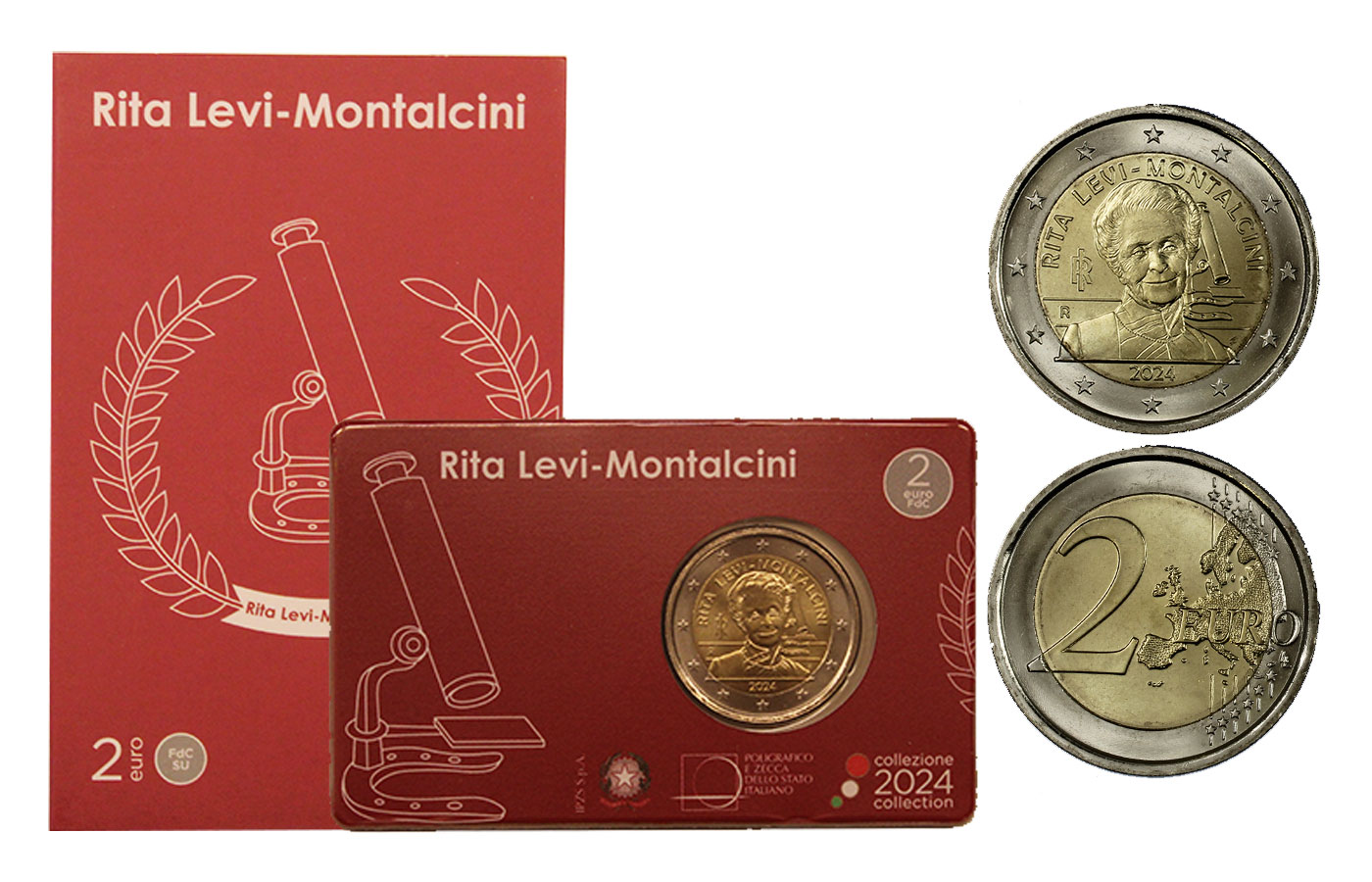 "Rita Levi - Montalcini" - 2 Euro - Tiratura 9722 pezzi