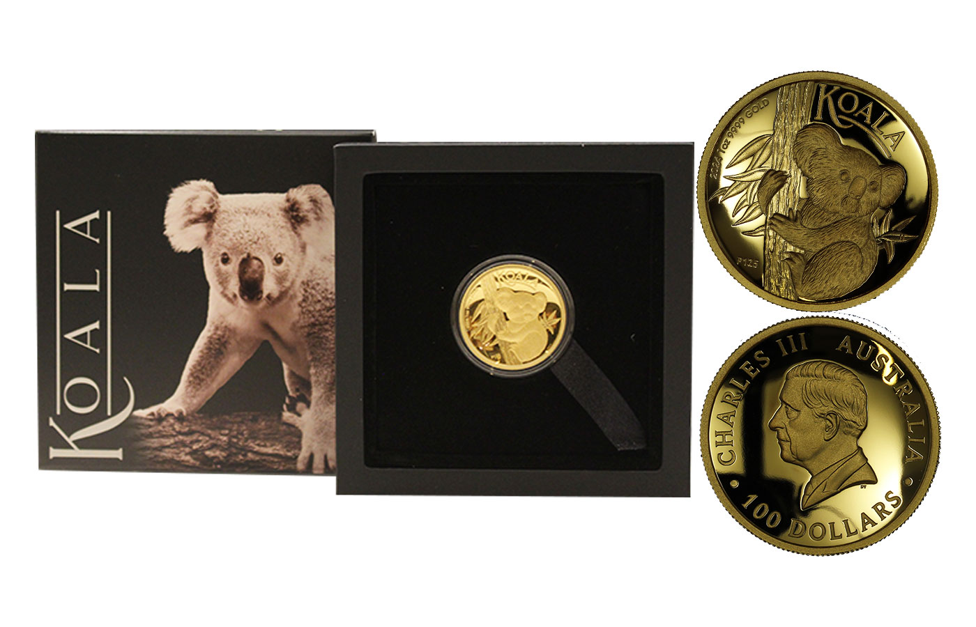 "Koala" - Re Carlo III - 100 Dollari gr. 31,107 in oro 999/ - Tiratura 200 pezzi
