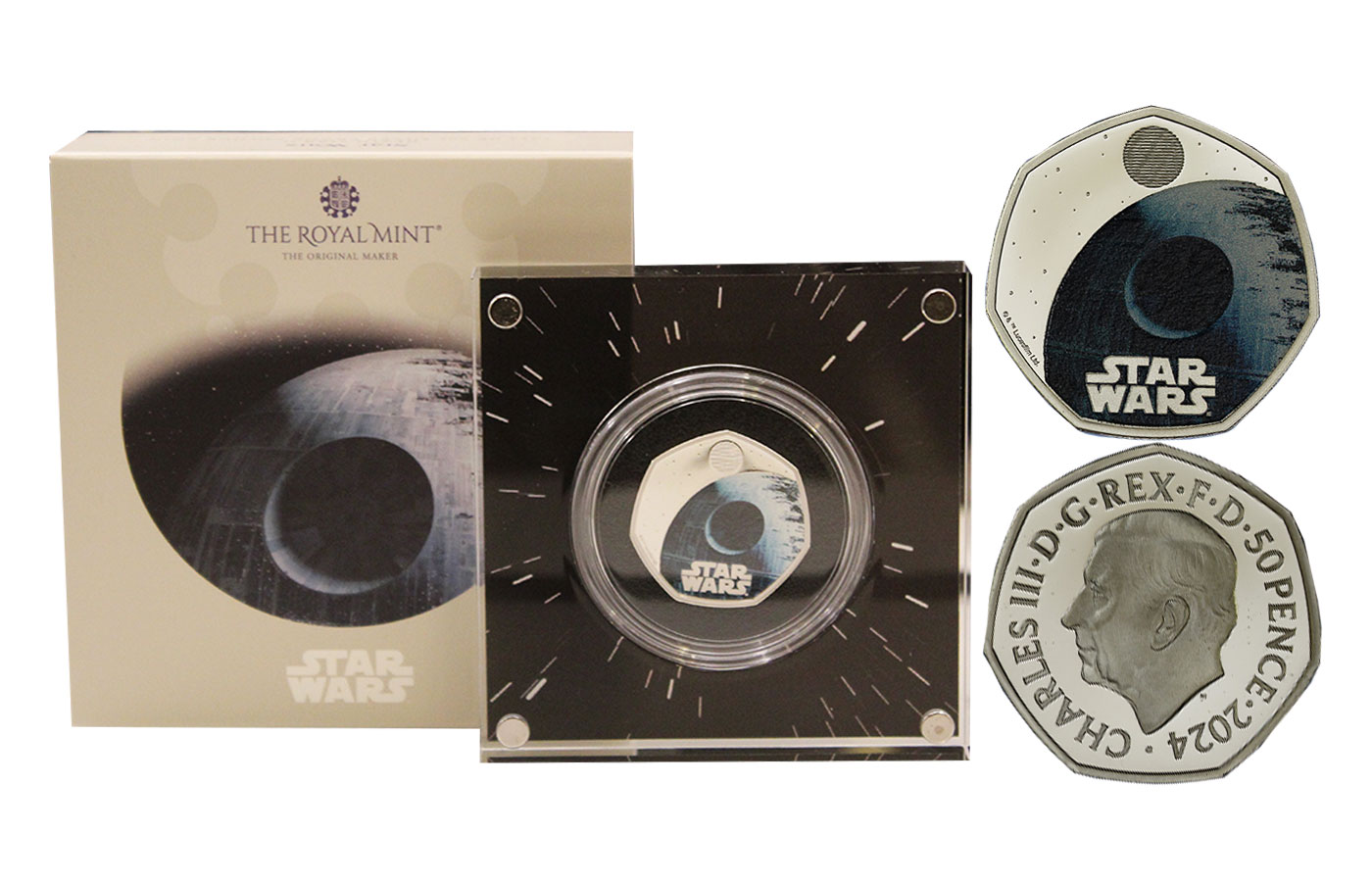 "Star Wars: Morte Nera II" - Re Carlo III - 50 Pence gr. 8,00 in arg. 925/ - Tiratura 7500