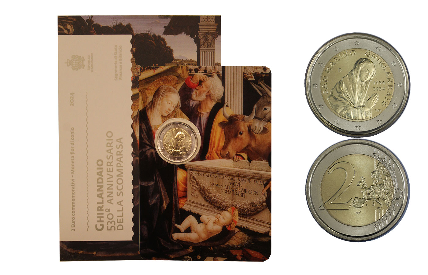 "530 dalla scomparsa del Ghirlandaio" - 2 Euro - In coincard