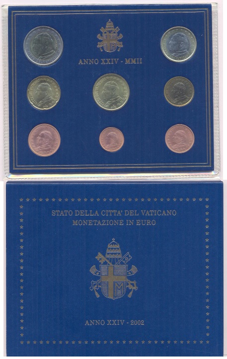 Giovanni Paolo II - Serie divisionale completa di 8 monete in confezione originale