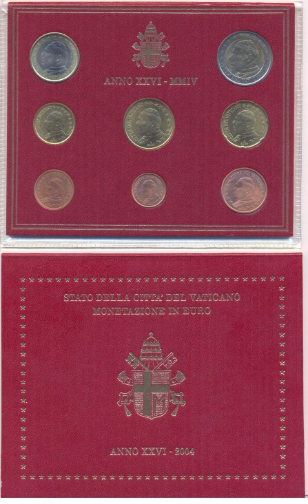 Giovanni Paolo II - Serie divisionale completa di 8 monete in confezione originale