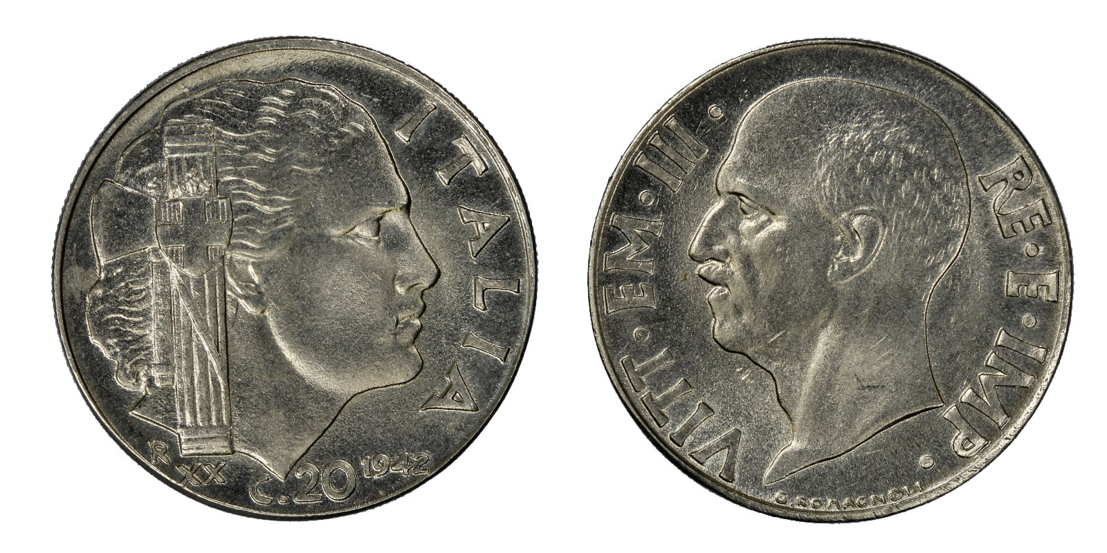 20 centesimi Impero (anno XX) zecca di Roma