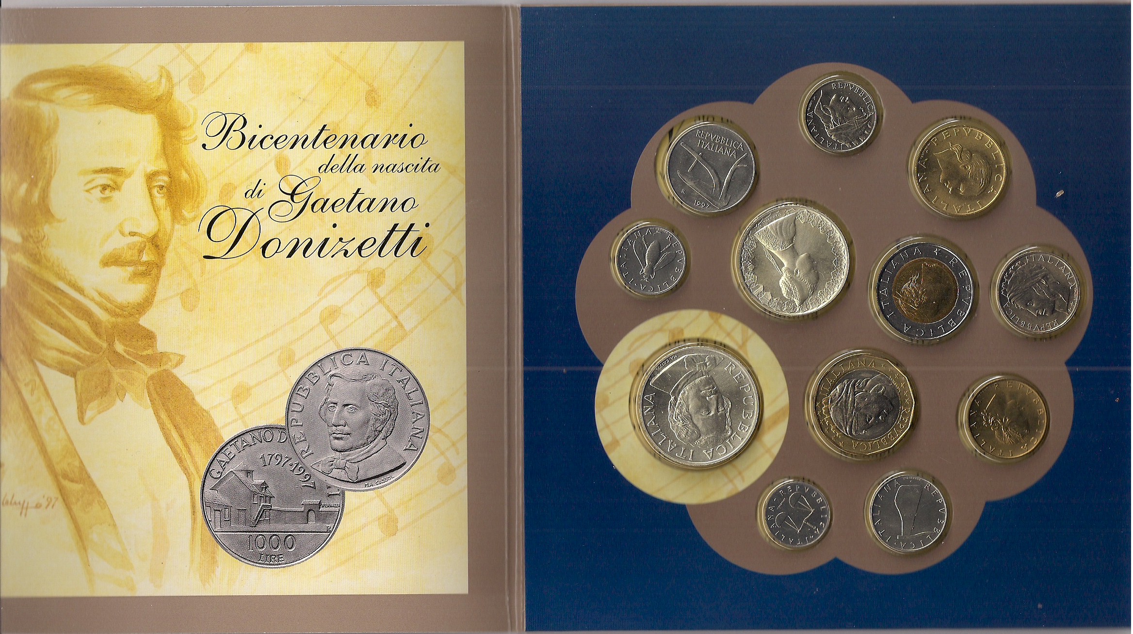 "Donizetti" - Serie divisionale di 11 monete - In conf. originale