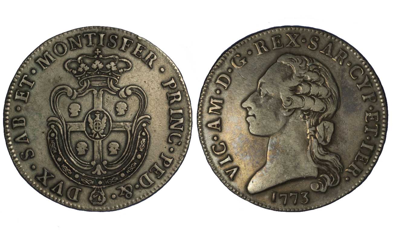 Vittorio Amedeo III - scudo in argento