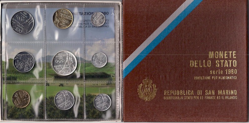 "Olimpiade" - Serie divisionale di 9 monete - In conf. originale