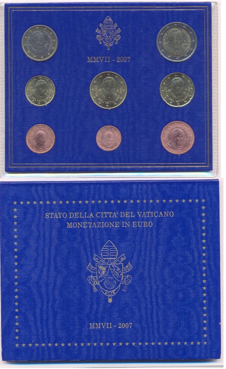 Papa Benedetto XVI - Serie completa di 8 monete in confezione originale