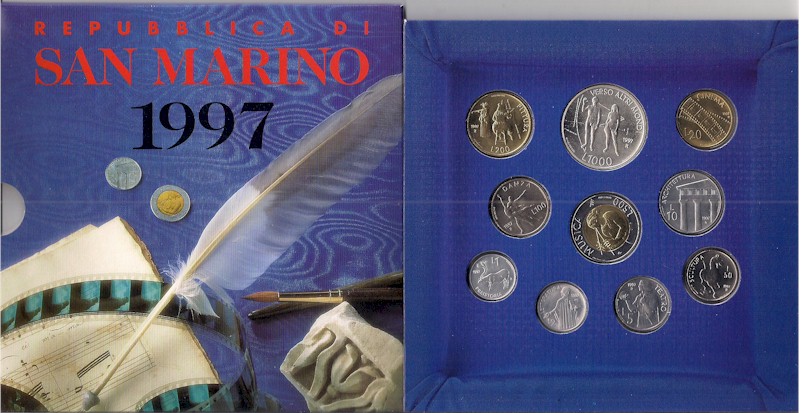 "L'uomo verso il terzo millennio II serie" - Serie divisionale di 10 monete - In conf. originale