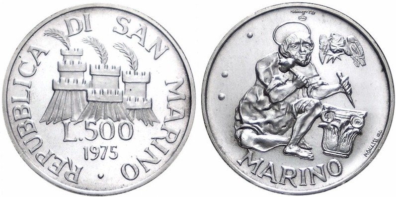 "Scalpellino" - 500 Lire gr. 11 in arg. 835/ - In conf. originale
