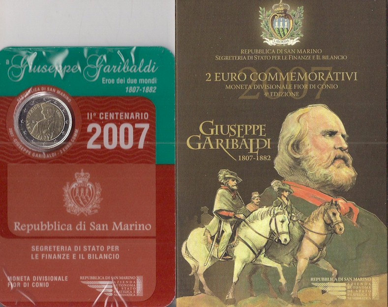 Giuseppe Garibaldi - 2 Euro in confezione ufficiale