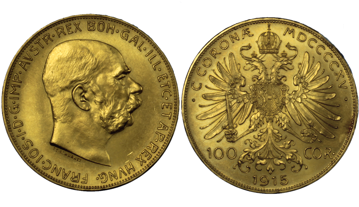 100 corone gr. 33,87 in oro 900/000 - DISPONIBILI DAL 07.10.22