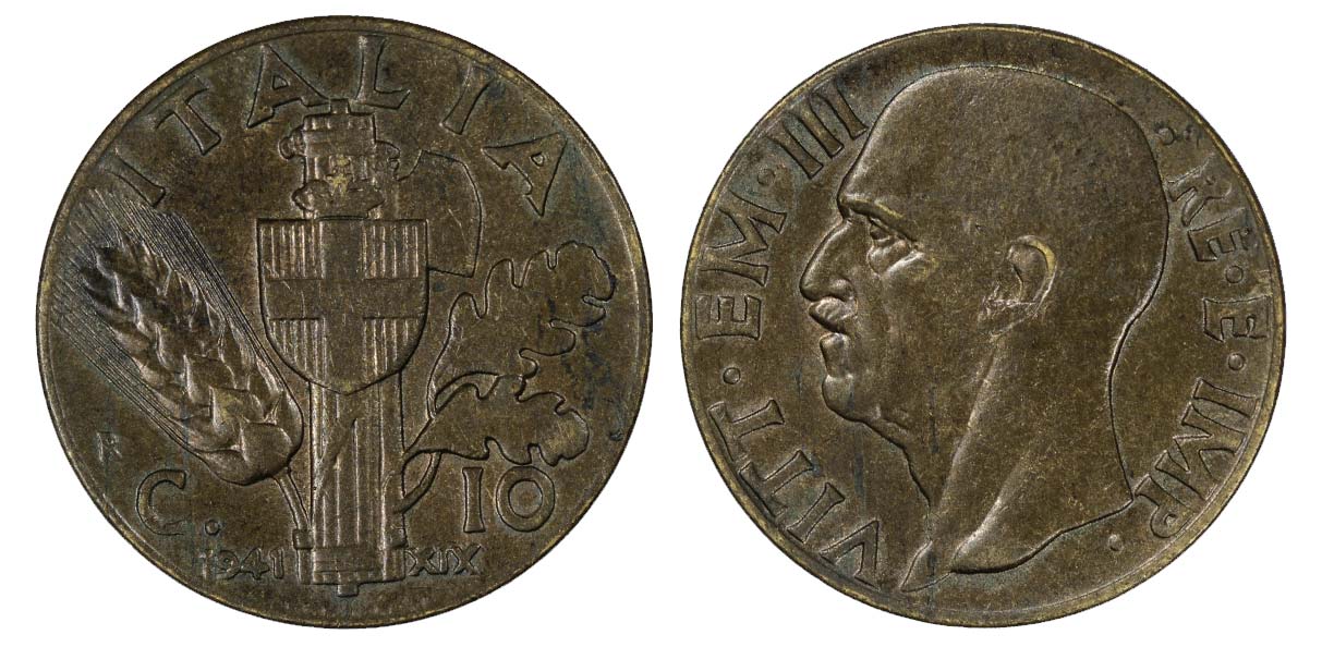 10 centesimi Impero anno XIX zecca di Roma
