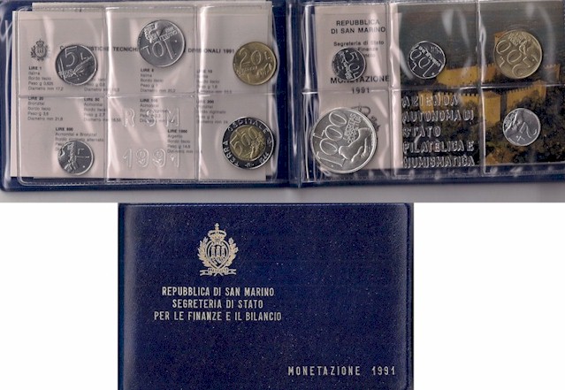 "Colomba della Pace" - Serie divisionale di 10 monete - In conf. originale