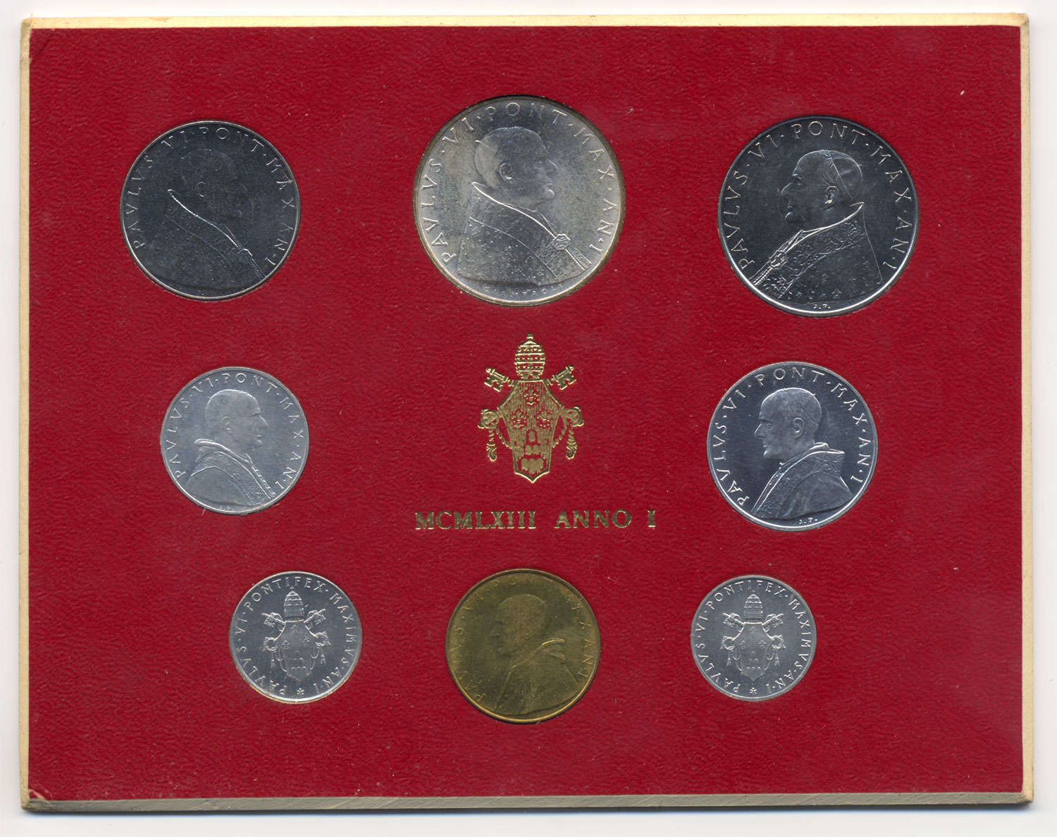 Serie completa di 8 monete "Paolo VI - anno 1 "