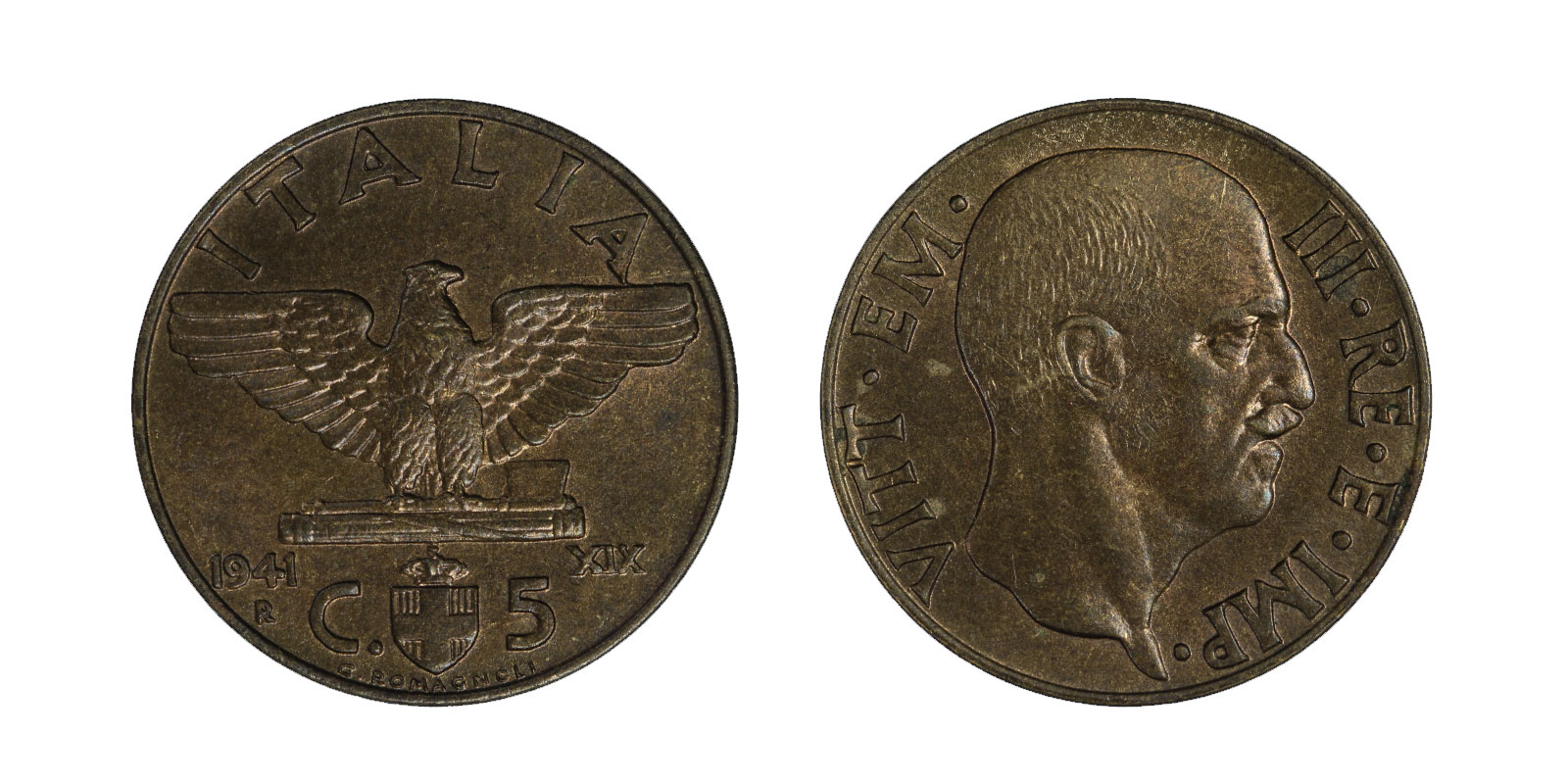 5 centesimi Impero anno XIX zecca di Roma