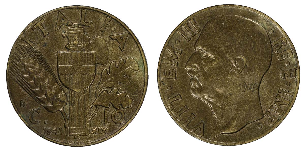 10 centesimi Impero anno XIX zecca di Roma