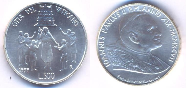 12a Giornata Mondiale della Giovent - Parigi - 500 Lire commemorativa in argento