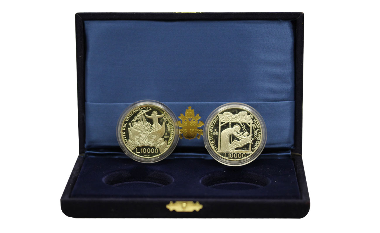 Verso l'Anno Santo del 2000 - 3a Serie - Dittico da 10000 + 10000 Lire commemorative in argento