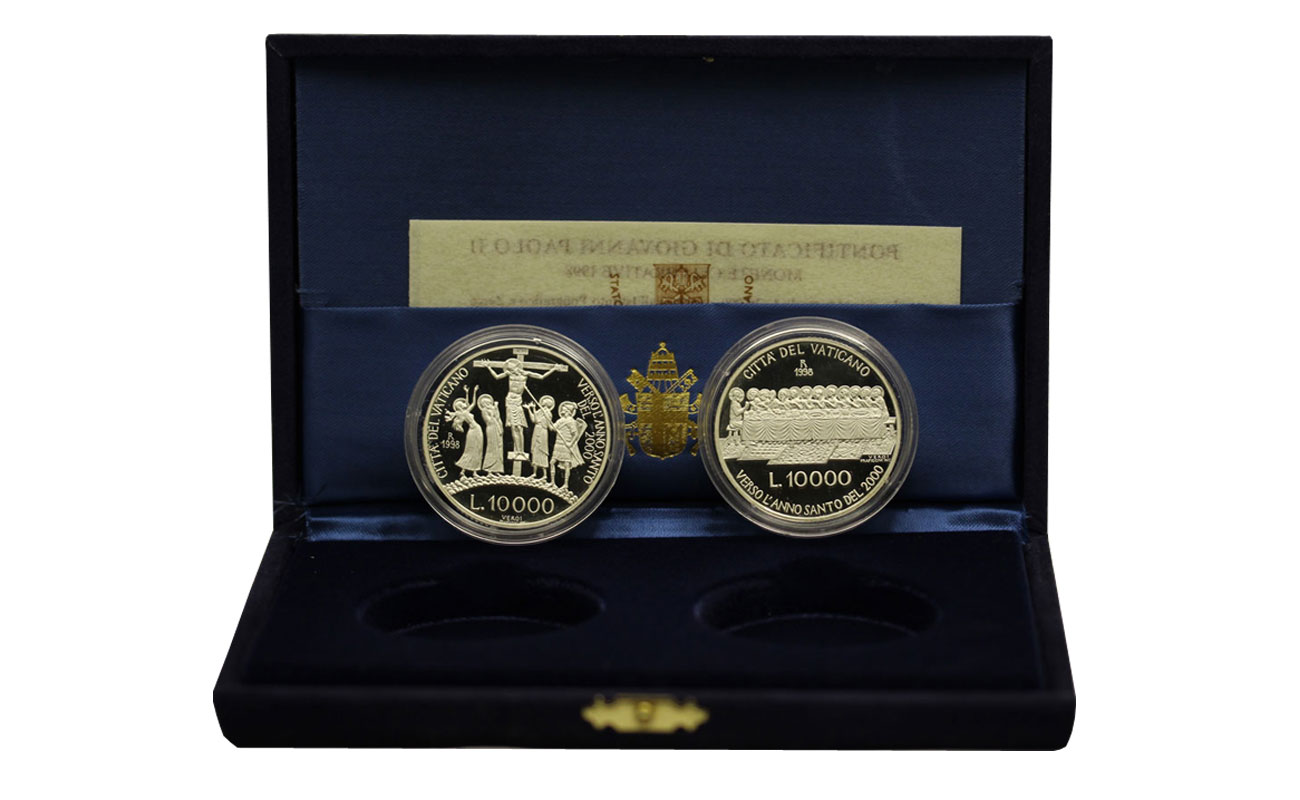 Verso l'Anno Santo del 2000 - 4a Serie - Dittico da 10000 + 10000 Lire commemorative in argento
