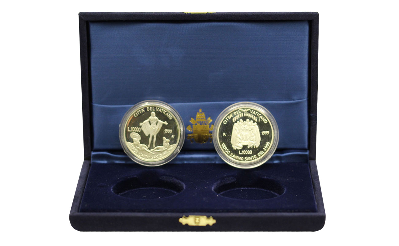 Verso l'Anno Santo del 2000 - 5a Serie - Dittico da 10000 + 10000 Lire commemorative in argento