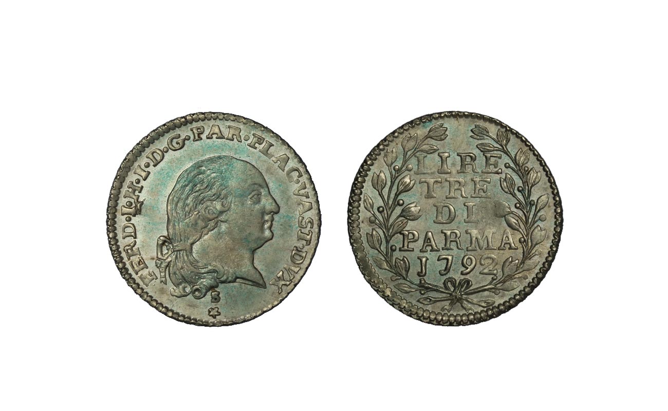 Ferdinando di Borbone - 3 lire in argento